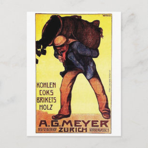 Vintage annons Poster vykort