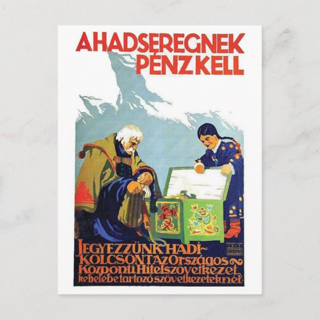 Vintage annons Poster vykort (Framsida)