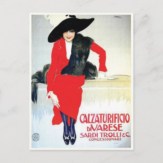 Vintage annons Poster vykort (Framsida)