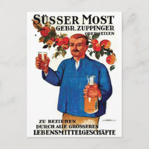 vintage annons Poster vykort