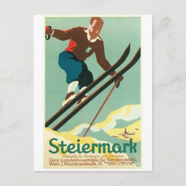 vintage annons Poster vykort (Framsida)