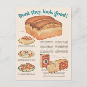 vintage annons Poster vykort