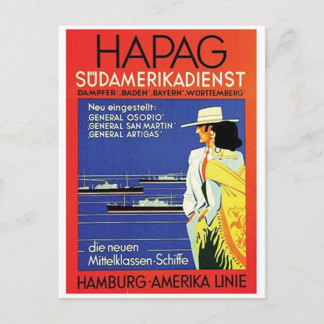 vintage annons Poster vykort (Framsida)