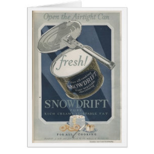 Vintage annons - Snowdriftgrönsakförkortning, Hälsningskort