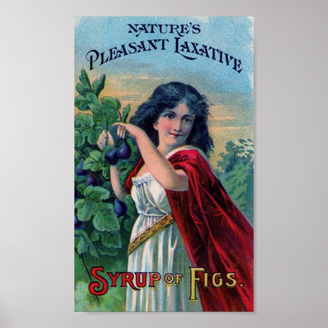 Vintage annons Syrup of Figs Poster Art Print (Framsidan)