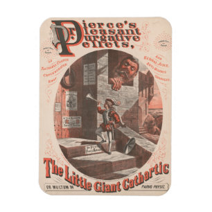 Vintage annons till dr Pierces Purgative Pellets Magnet