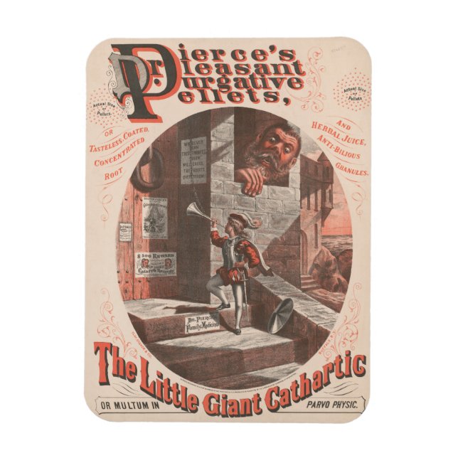 Vintage annons till dr Pierces Purgative Pellets Magnet (Vertikal)