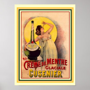 Vintage annonsaffisch Kräm De Menthe 12 x 16 Poster