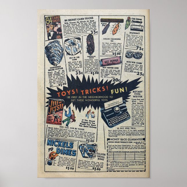 Vintage Annonsering Poster (Framsidan)