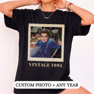 Vintage Anpassad Födelseår Retro Fotogram T Shirt