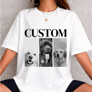 Vintage anpassad husdjur hund katt foto personlig  t shirt