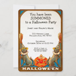 Vintage Anpassade Halloween-inbjudan Inbjudningar