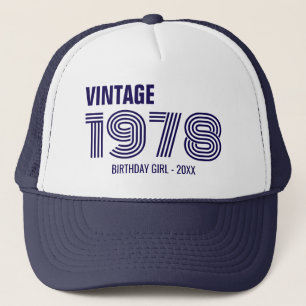 Vintage Anpassningsbar 30:e 40:e 60:e födelsedagst Keps