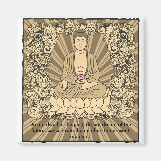 Vintage Anpassningsbar Buddha Magnet (Framsidan)