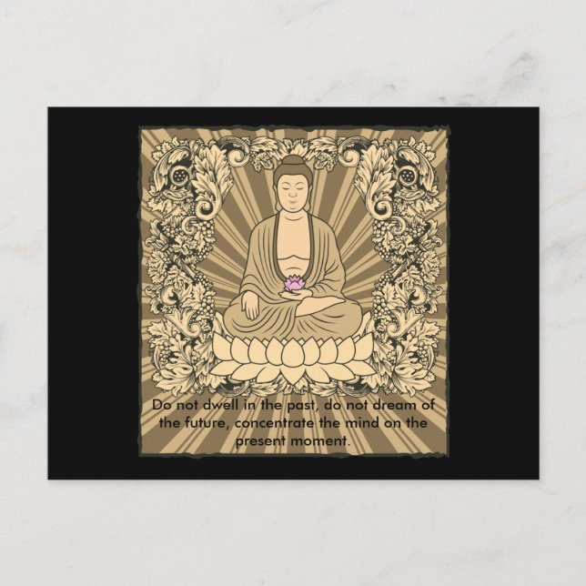 Vintage Anpassningsbar Buddha Vykort (Framsida)
