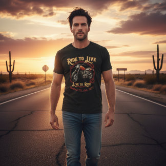 Vintage anpassningsbar Dallas Tx. Rid för att leva T Shirt