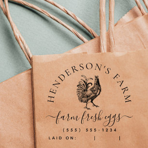 Vintage Anpassningsbar Farm Egg Carton Laid Mobil  Stämpel