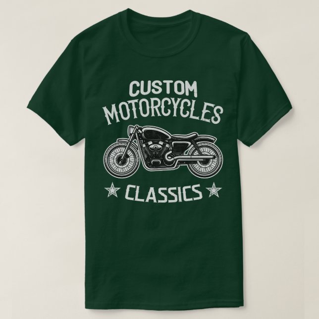 Vintage Anpassningsbar Motorcyklar T Shirt (Design framsida)