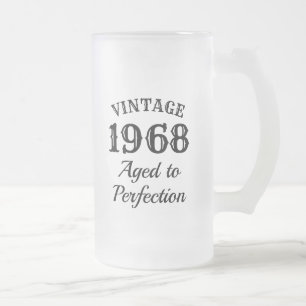Vintage anpassningsbar Öl mugg-gåva för manar föde Frostat Ölglas