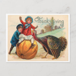 Vintage Anpassningsbar Turkiet Pumpkin Autumn Than Vykort