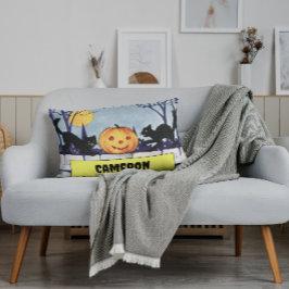 Vintage Anpassningsbara katter Pumpkin Halloween Lumbarkudde