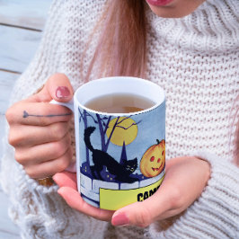 Vintage Anpassningsbara katter Pumpkin Halloween Mugg