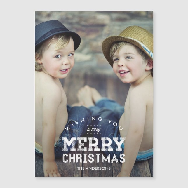 Vintage-Anpassningsbarna Photo Thin Magnetic Card (Framsida)