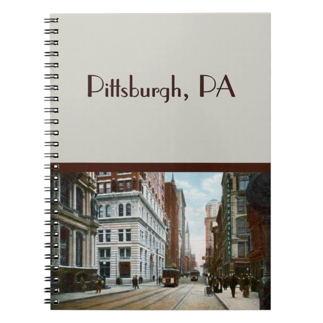 Vintage anteckningsbok från Pittsburgh (Framsidan)