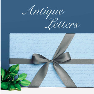 Vintage Antik Bokstavsstil Urblekt Rosa Presentpapper