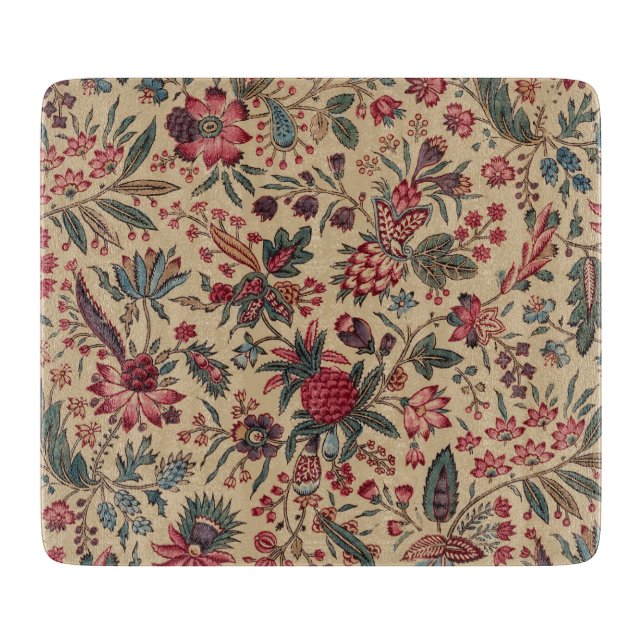 Vintage Antik Broderi Blommig Inredning (Framsidan)