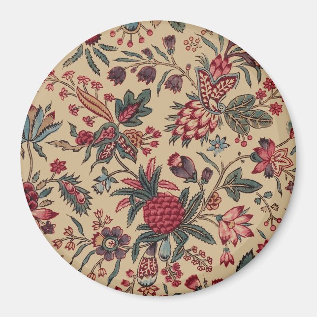 Vintage Antik Broderi Blommig Inredning Magnet (Framsidan)