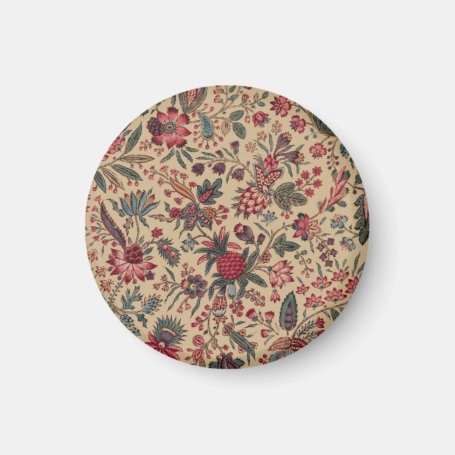 Vintage Antik Broderi Blommig Inredning Magnet (Framsidan)