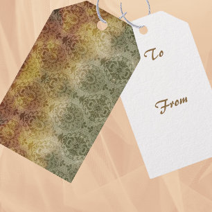 Vintage Antik Damask Alla Tillfällen  Presentetikett