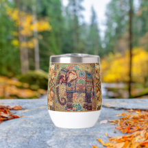 Vintage, Antik Elefant, Motiv Konst