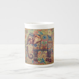 Vintage, Antik Elefant, Motiv Konst Benporslin Mugg