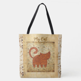 Vintage,Antik Min Katt Totebag Tygkasse
