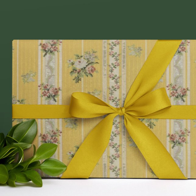 Vintage Antik Tapet Gul  Presentpapper (Vintage elegance all occasion)