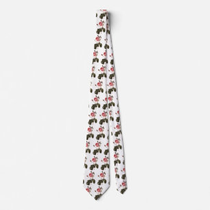 Vintage Antika Rosa Trädgårdsrosor i Blom Slips