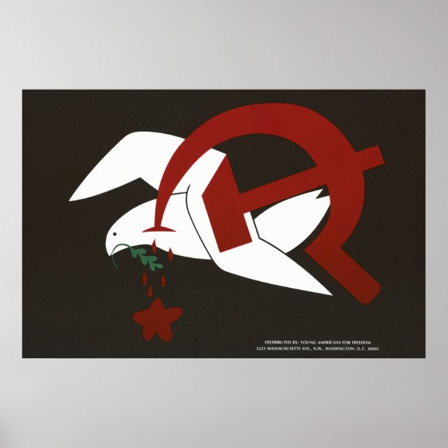 Vintage antikommunismens propaganda Poster (Framsidan)