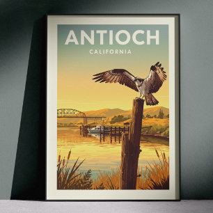 Vintage Antioch Kalifornien Poster