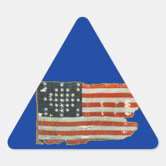 Vintage Antique American Flagga Stickers Triangelformat Klistermärke