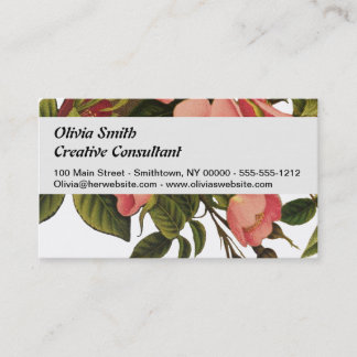 Vintage Antique Art Ro Flower Art Illustration Visitkort