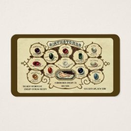 Vintage Antique Birthstones Jewelry Craft Standard Visitkort