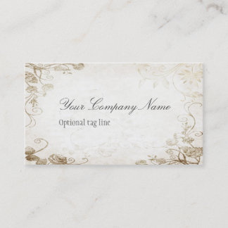 Vintage Antique-Blommigt Visitkort