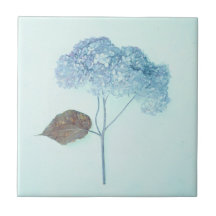 Vintage Antique Blue Hydrangea Land Blommigt