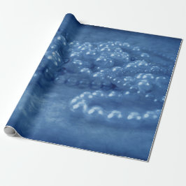 Vintage Antique Blue White Watercolor Pearals Presentpapper