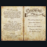 Vintage Antique Bröllop Ceremony Program Templates<br><div class="desc">Fira i stil med dessa ceremoniprogram i vintage bröllop. Mallen är enkel att anpassa med din egen ordalydelse eller klicka för att anpassa den ytterligare för att ändra teckensnittet färg,  stilar,  layout med mera.</div>