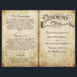 Vintage Antique Bröllop Ceremony Program Templates<br><div class="desc">Fira i stil med dessa ceremoniprogram i vintage bröllop. Mallen är enkel att anpassa med din egen ordalydelse eller klicka för att anpassa den ytterligare för att ändra teckensnittet färg,  stilar,  layout med mera.</div>