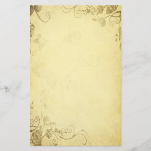 Vintage Antique Bröllop Stationery Brevpapper