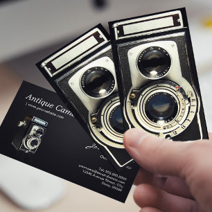 Vintage Antique Camera Collector Store Visitkort